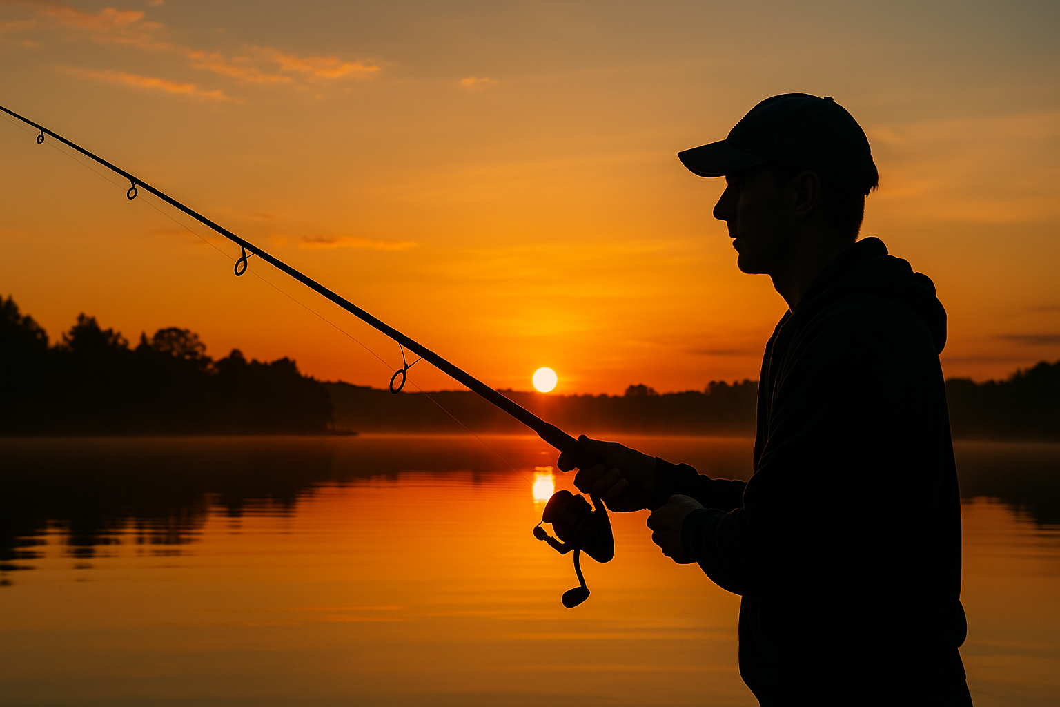 Fishing lake background